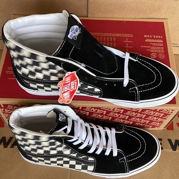 Vans Sk8-Hi Blur Checkerboard Black/Classic sneakers Men’s - Picture 3 of 16
